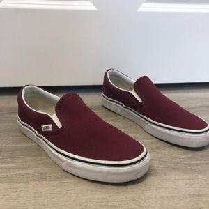 Maroon Slip on vans